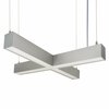 Nora Lighting "X" Shaped L-Line LED Indirect/Direct Linear, 6028lm/Selectable CCT, White finish, Motion Sensor NLUD-X334W/OS